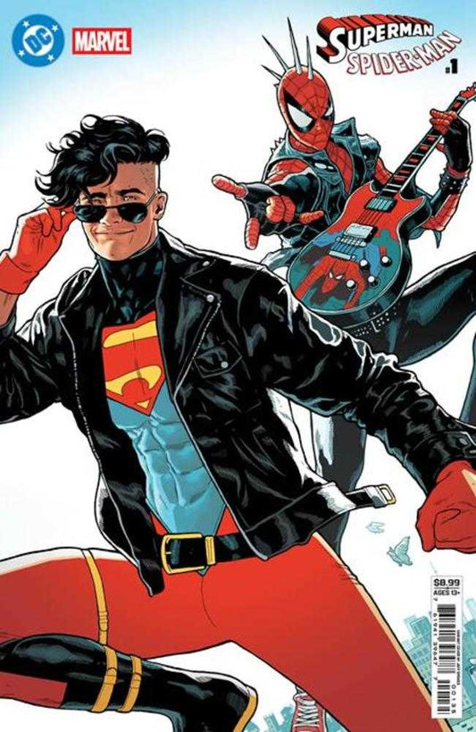 DC Marvel Superman Spider-Man #1 (One Shot) Cover U Jeff Spokes Superboy 90 S & Spider Punk Card Stock Variant (NM)