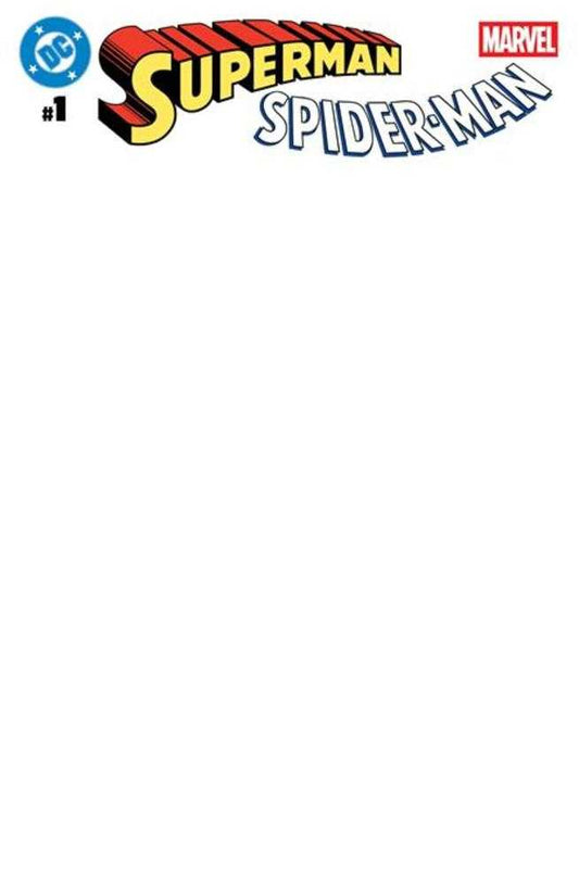DC Marvel Superman Spider-Man #1 (One Shot) Cover Z Blank Card Stock Variant (NM)