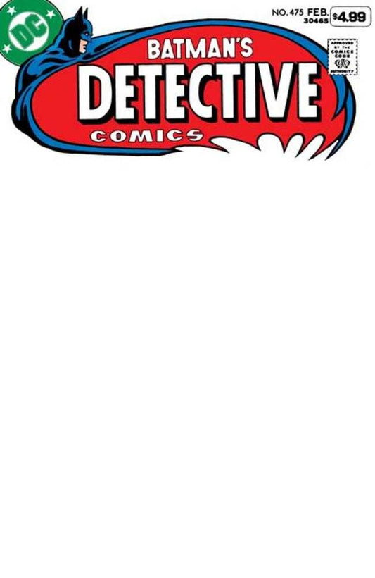 Detective Comics #475 Facsimile Edition Cover B Blank Card Stock Variant (2026 Edition) (NM)