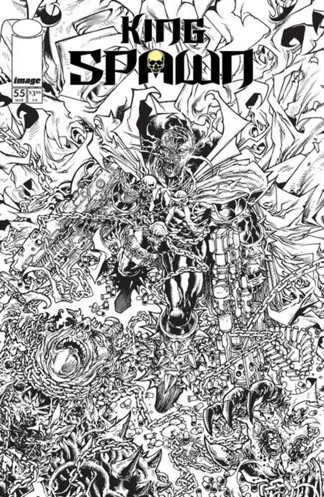 King Spawn #55 Cover B Harvey Tolibao Black & White Variant (NM)