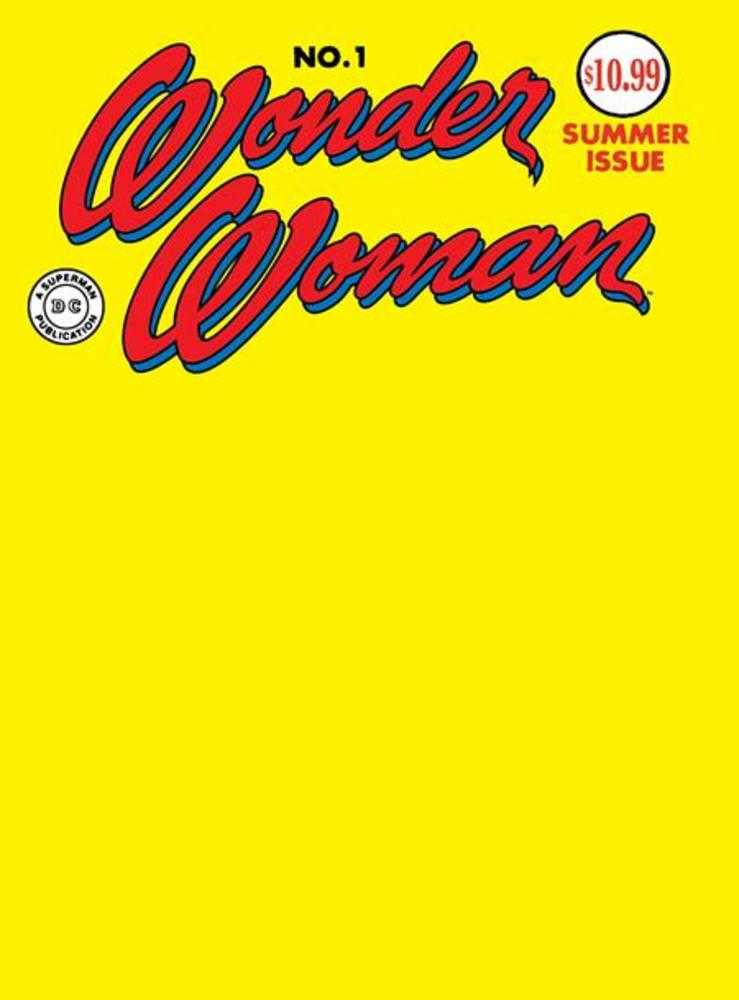 Wonder Woman #1 Facsimile Edition Cover B Blank Card Stock Variant (2026 Edition) (NM)