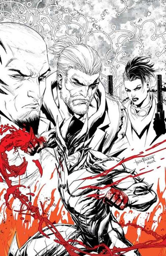 Fireborn #1 Cover L Tyler Kirkham Black & White & Blood Full Art Variant (NM)