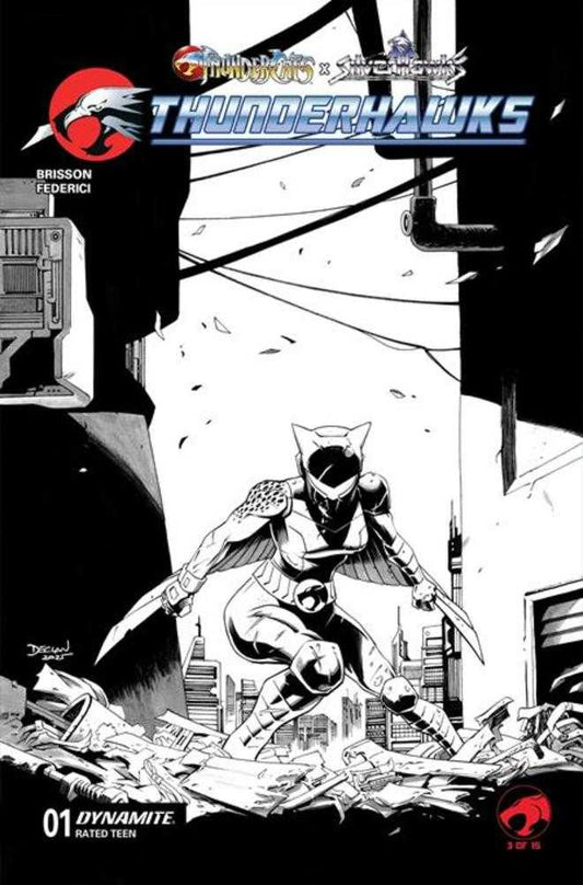 Thundercats X Silverhawks Thunderhawks #1 Cover I 1:10 Shalvey Line Art Variant (NM)