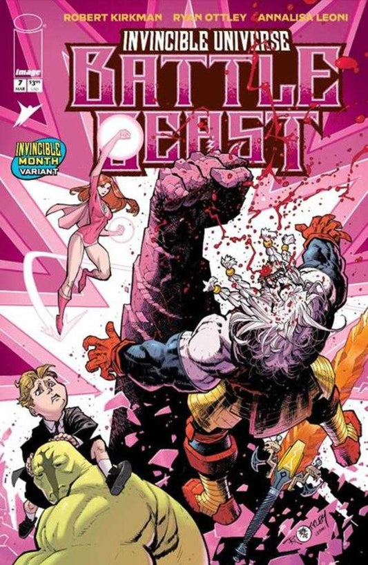 Invincible Universe Battle Beast #7 Cover H Ryan Ottley & Annalisa Leoni Invincible Team Up Variant (NM)