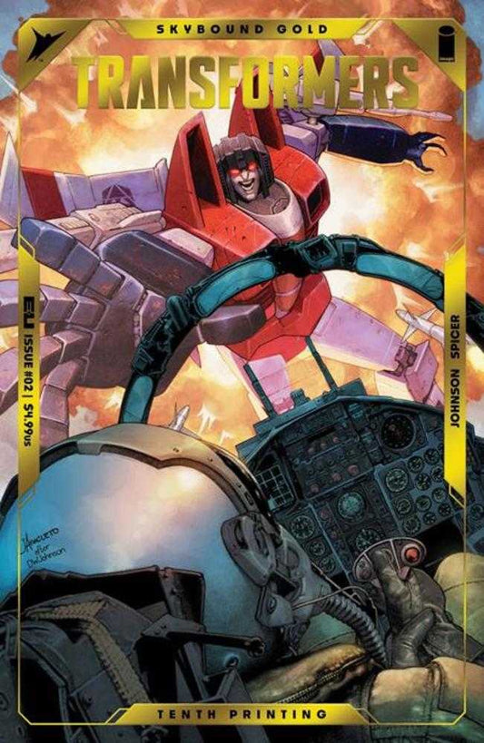 Transformers #2 10th Print Cover B Jay Anacelto & Romulo Fajardo Jr Emboss & Gold Foil Variant (NM)