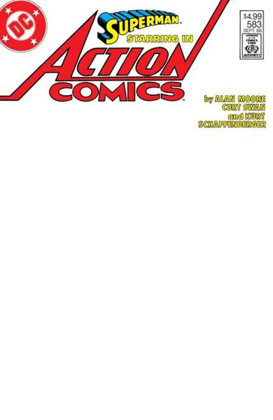 Action Comics #583 Facsimile Edition Cover B Blank Card Stock Variant (Whatever Happened To The Man Of Tomorrow Part 2 Of 2) (NM)