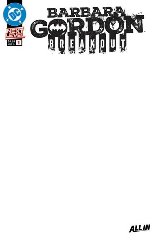 Barbara Gordon Breakout #1 Cover F Blank Card Stock Variant (NM)