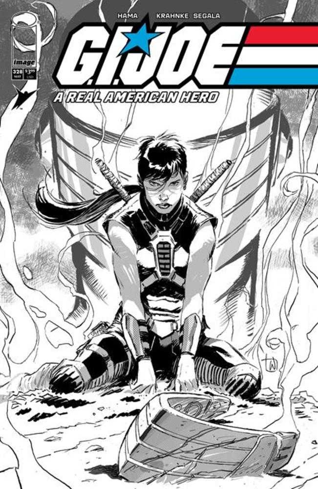 G.I. Joe A Real American Hero #328 Cover B Lee Weeks Black & White Variant (NM)