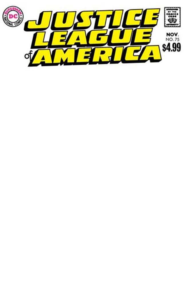 Justice League Of America #75 Facsimile Edition Cover B Blank Card Stock Variant (NM)