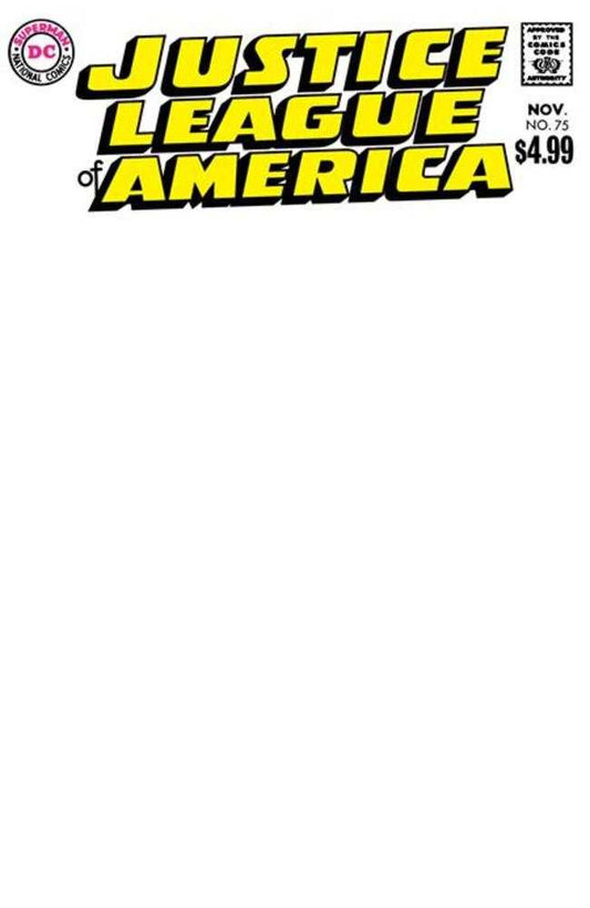 Justice League Of America #75 Facsimile Edition Cover B Blank Card Stock Variant (NM)