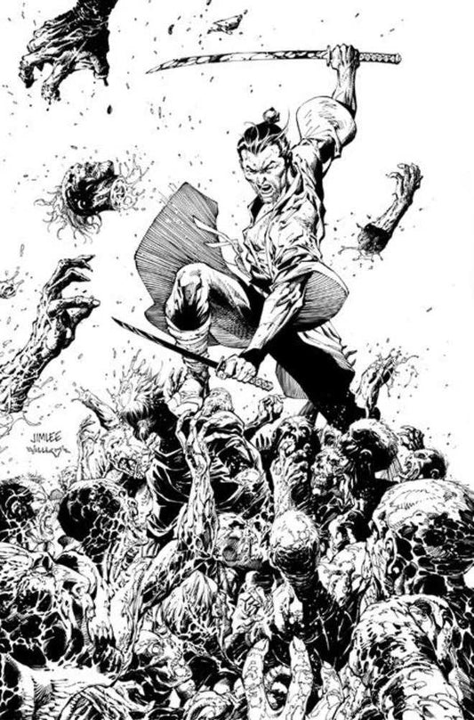 Dead Samurai #8 Cover D 1:10 Jim Lee Black & White Full Art Variant (Mature) (NM)