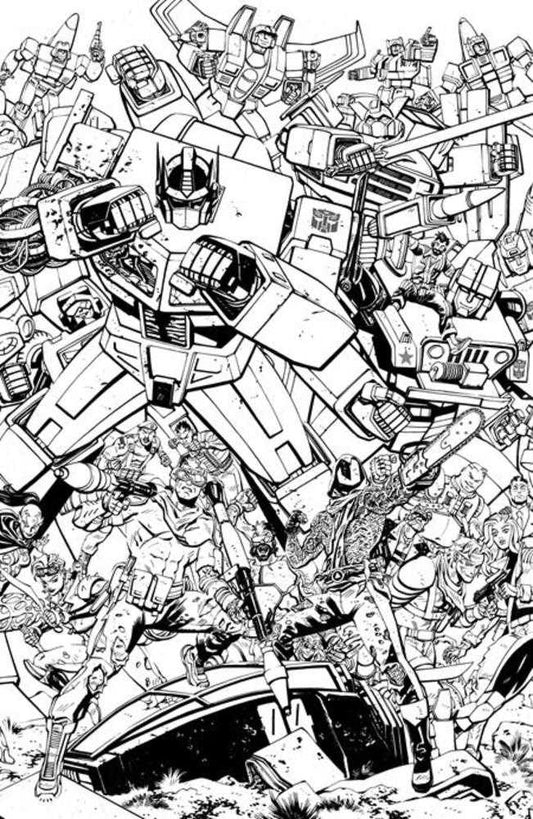 G.I. Joe #23 Cover G Tom Reilly Transformers Black & White Energon Universe 3rd Anniversary Connecting Variant (NM)
