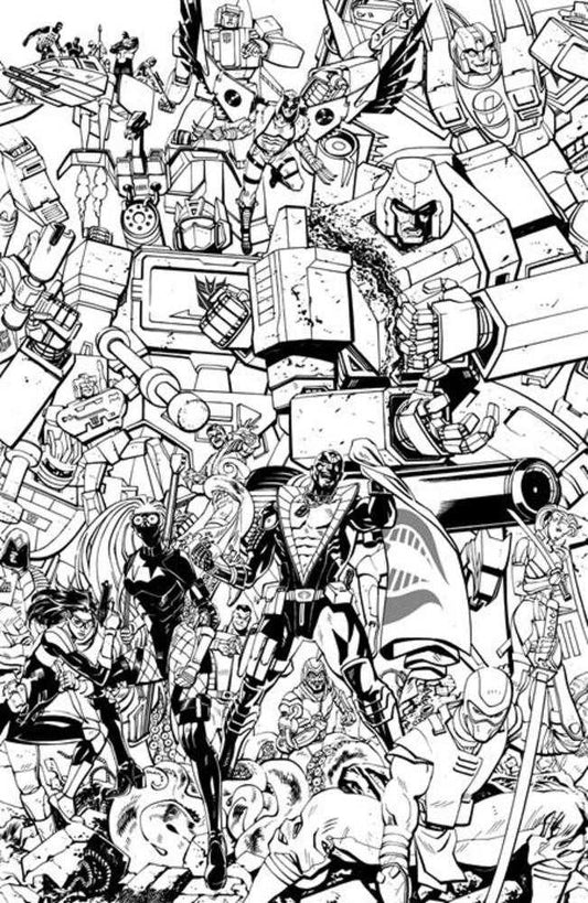 Transformers #33 Cover G Tom Reilly Energon Universe 3rd Anniversary Black & White Variant (NM)