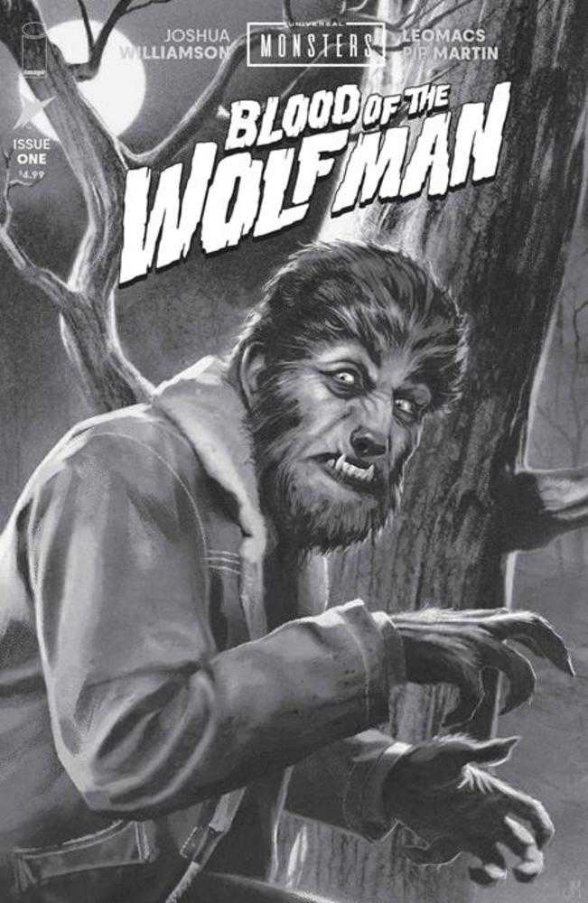 Universal Monsters Blood Of The Wolf Man #1 (Of 4) Cover D 1:25 Joshua Middleton Classic Horror Black & White Variant (NM)