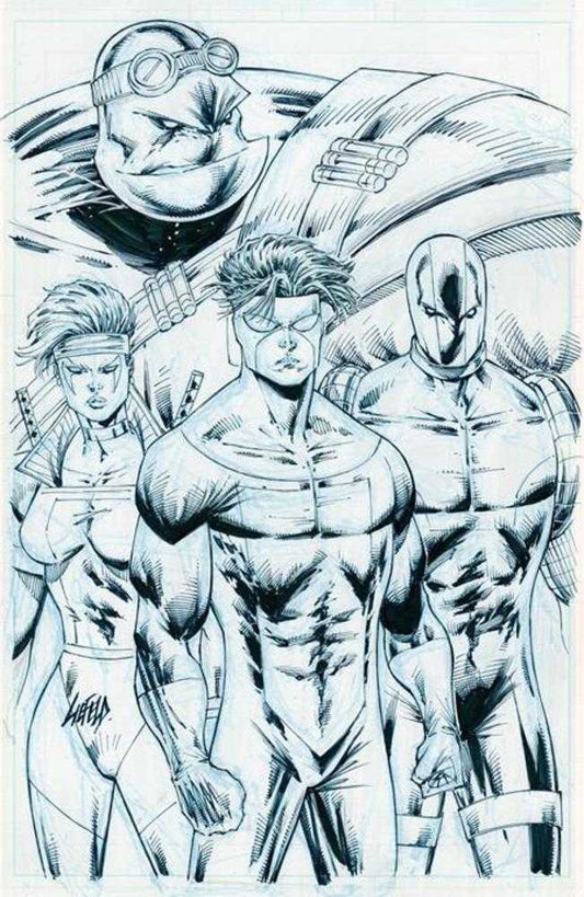 Youngblood #5 Cover H Rob Liefeld Invincible Team Up Black & White Variant (Mature) (NM)