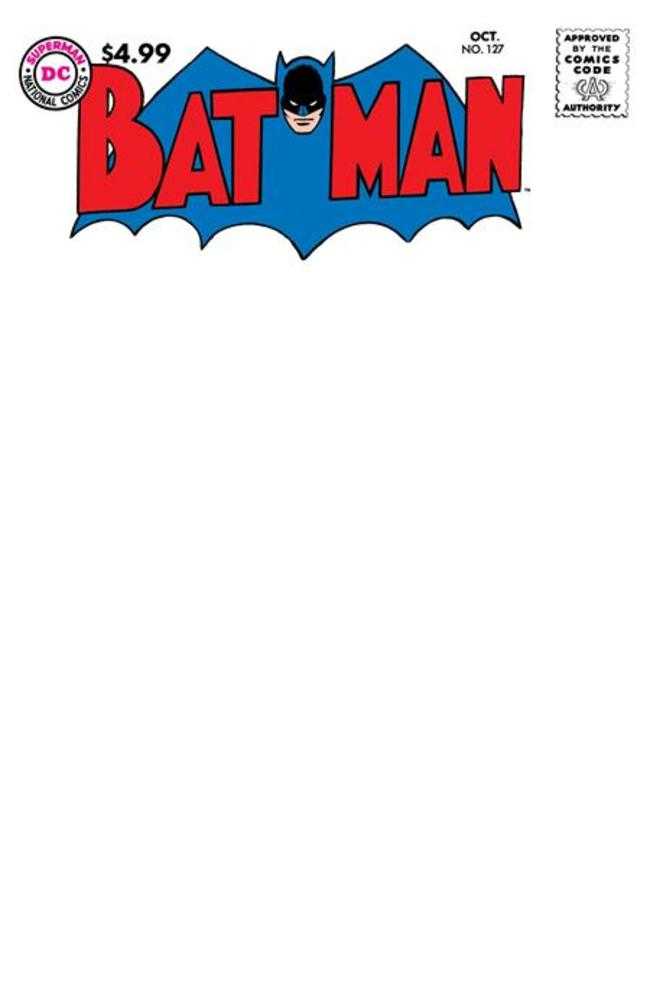 Batman #127 Facsimile Edition Cover B Blank Card Stock Variant (NM)