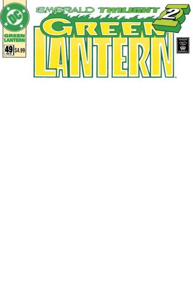 Green Lantern #49 Facsimile Edition Cover B Blank Card Stock Variant (NM)