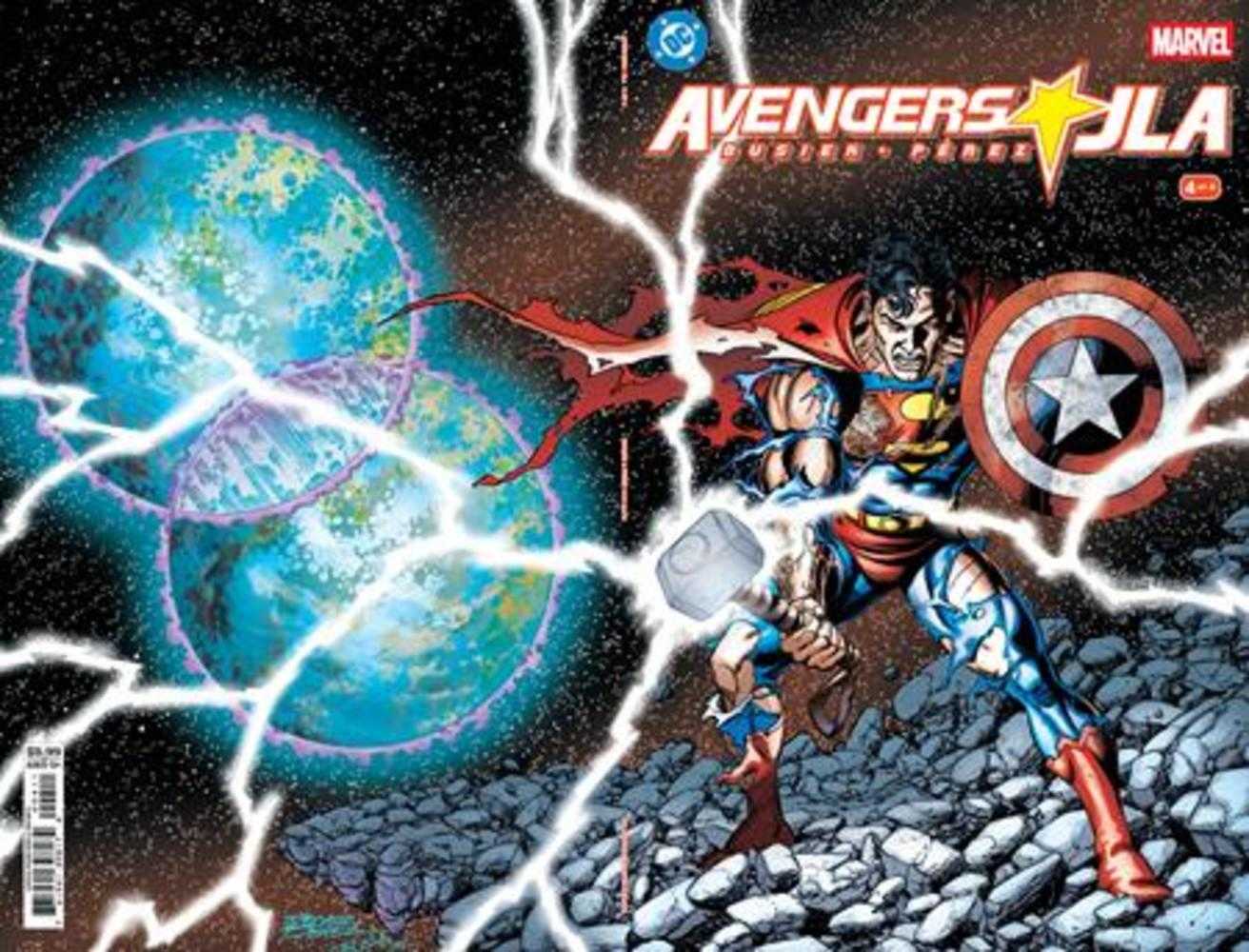 Avengers JLA #4 Facsimile Edition Cover A George Perez Wraparound (NM)