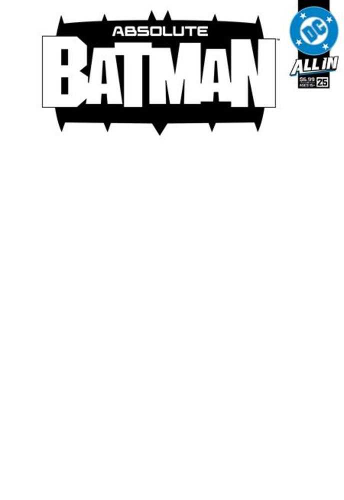 Absolute Batman #25 Cover E Blank Card Stock Variant (NM)
