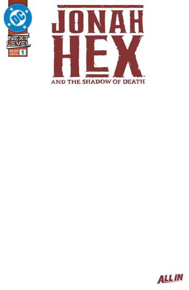 Jonah Hex And The Shadow Of Death #1 (Of 6) Cover E Blank Card Stock Variant (NM)