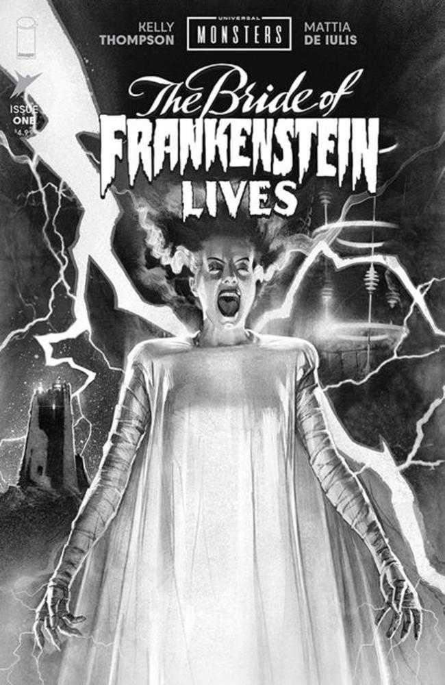 Universal Monsters The Bride Of Frankenstein Lives #1 (Of 4) Cover E 1:25 Joshua Middleton Black & White Classic Horror Variant (NM)