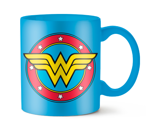 Wonder Woman Logo Matte Finish 20oz Ceramic Mug