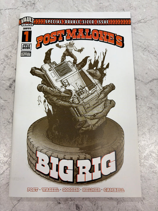 Post Malone's Big Rig #1 2nd Print Adam Cahoon Variant (NM)