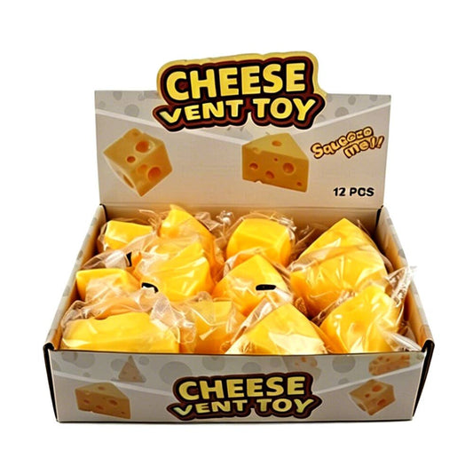 Cheese Wedge Squeeze Squishy Stress Relief Toy (1 Cheese Wedge)