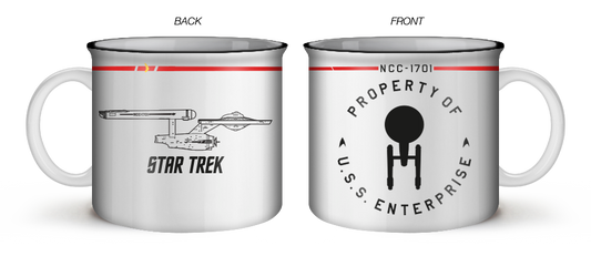 Star Trek Property of the Enterprise 20oz Ceramic Camper Mug