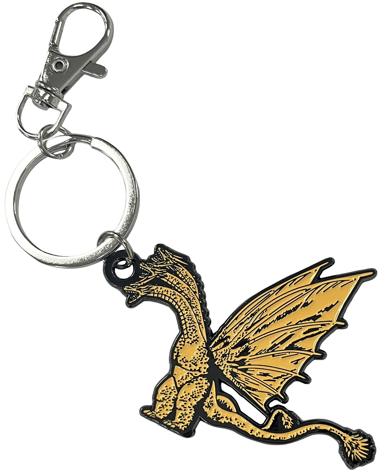 GODZILLA (ORIGINAL) - KING GHIDORA SIDE ENAMEL METAL KEYCHAIN