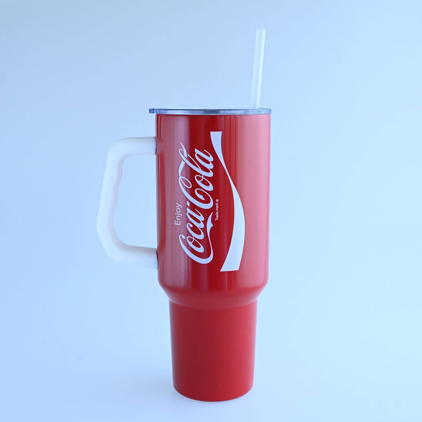 Coca Cola Enjoy Logo 40oz Stainless Steel Tumbler w Handle