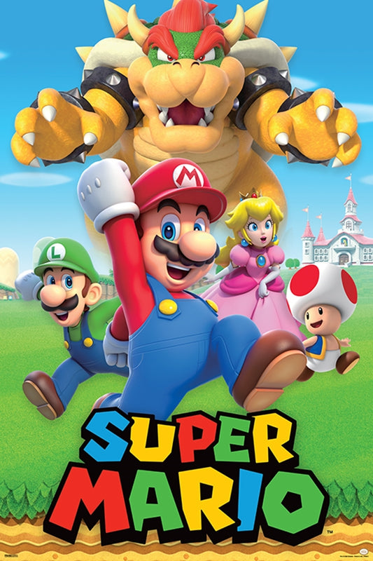 Super Mario Character Collage Poster