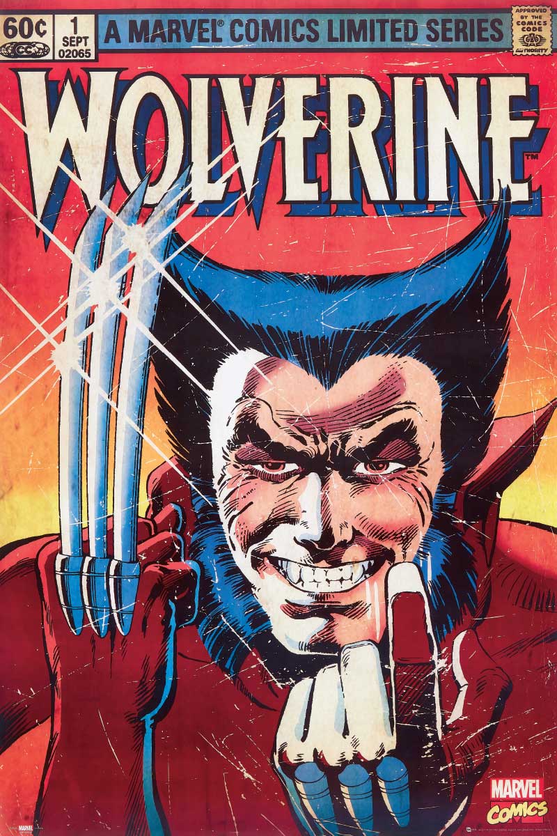 Wolverine #1 Distressed Poster