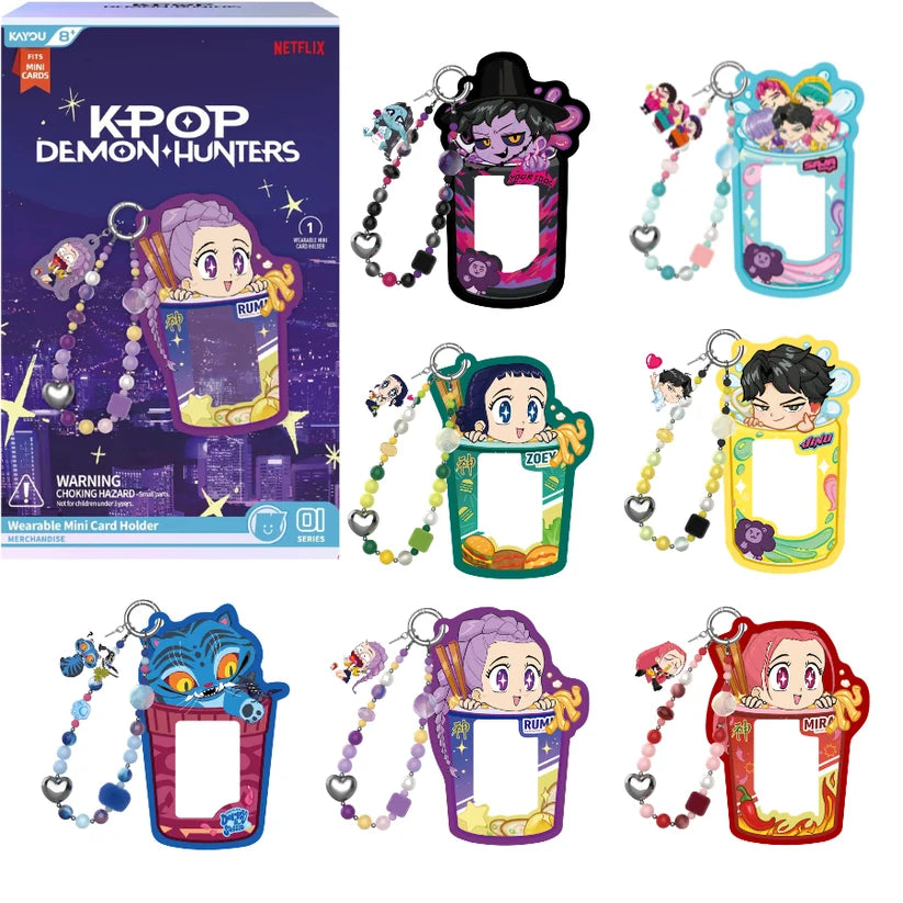 KPop Demon Hunters Mini Card Sleeve Beaded Wearable Holder (1 Box)