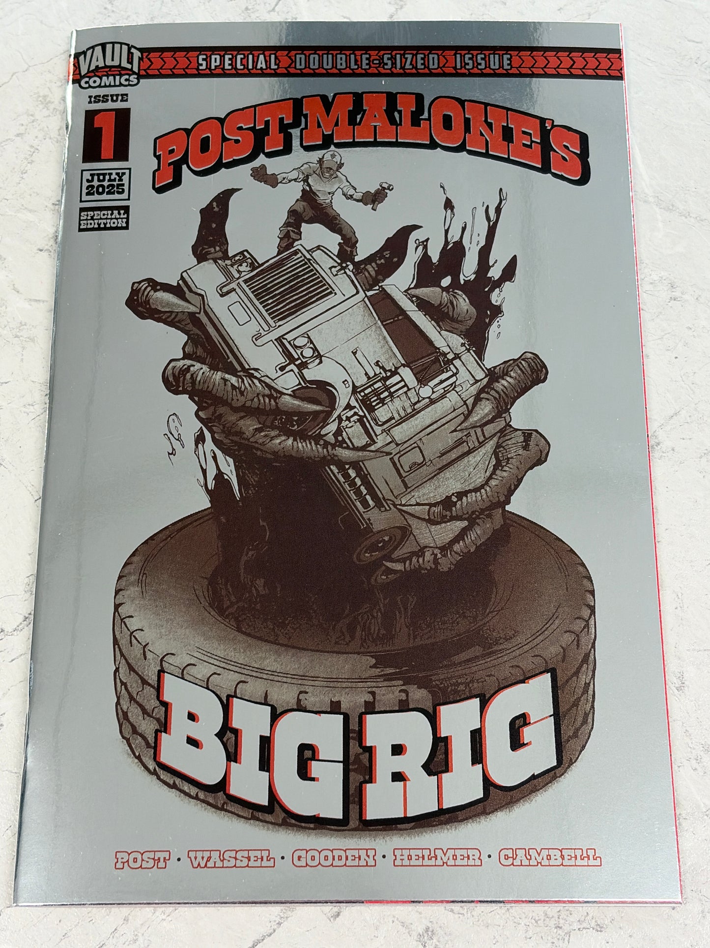 Post Malone's Big Rig #1 2nd Print Adam Cahoon Foil Variant (NM)