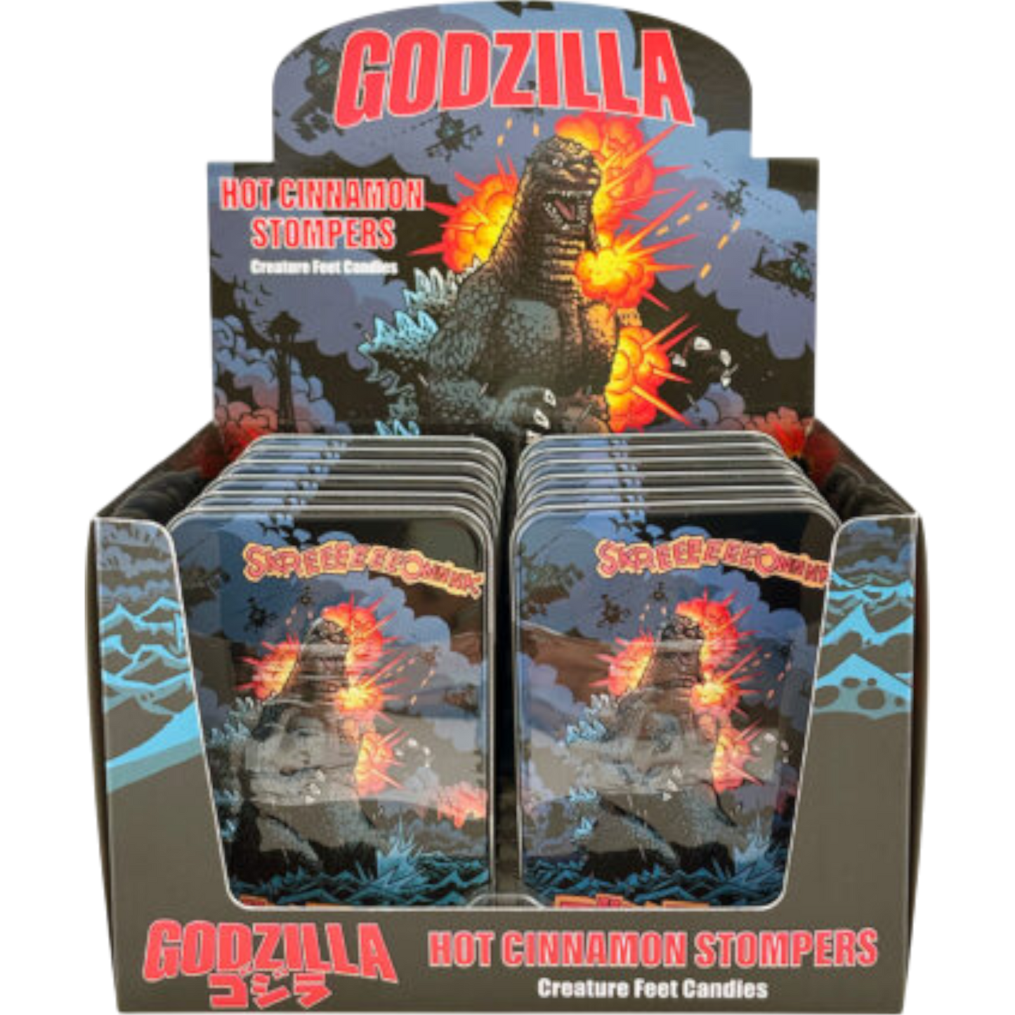 Godzilla Hot Cinnamon Stomper Candy Tin