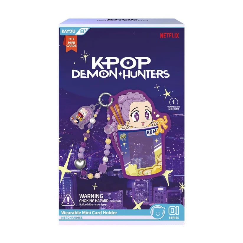 KPop Demon Hunters Mini Card Sleeve Beaded Wearable Holder (1 Box)