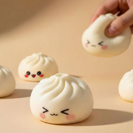 Find the Grilled Dumpling! Figure Random Squishy Fidget (1 Box)