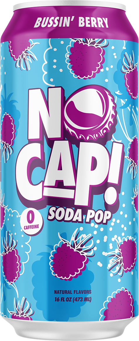 NO CAP! Soda Pop Bussin' Berry, 16oz Can