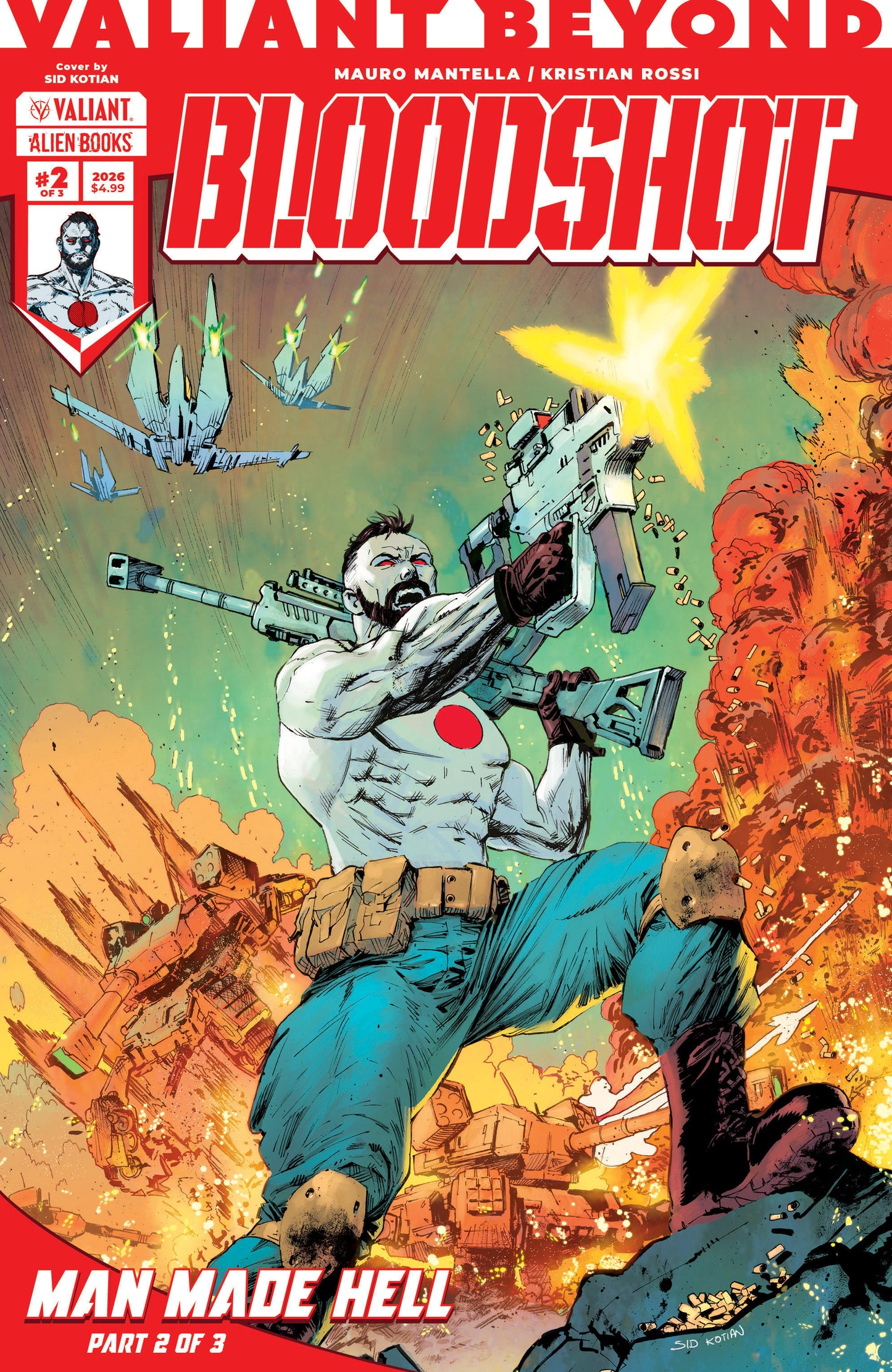 Valiant Beyond: Bloodshot #5  Man Made Hell #2 Variant B (Kotian) (NM)