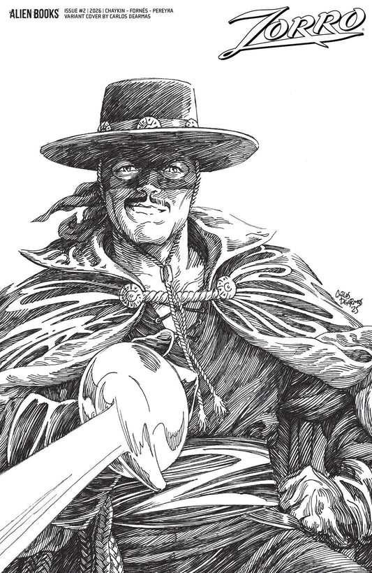 Zorro #2 Variant D (Dearmas Black & White) (NM)