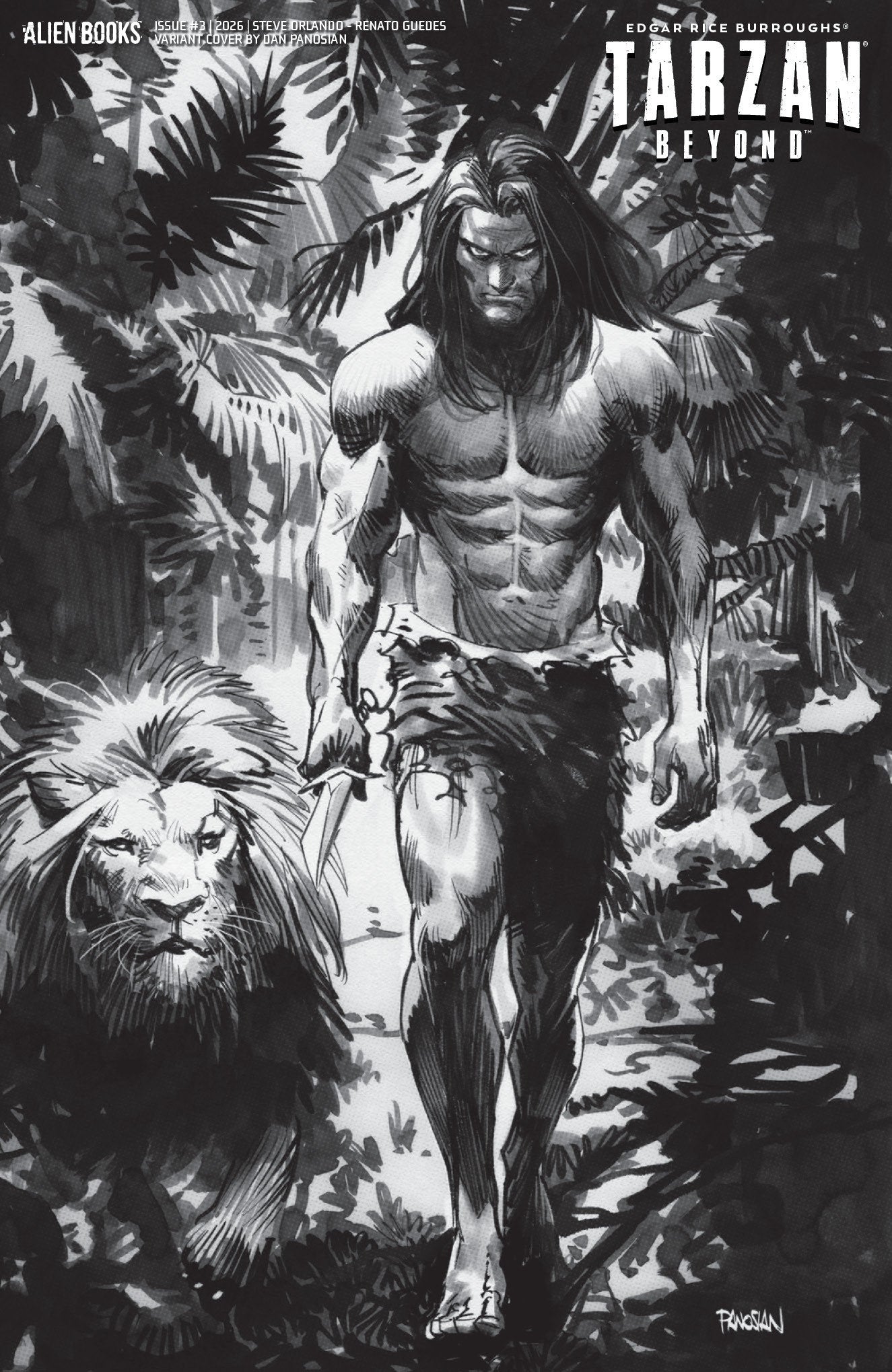 Tarzan Beyond #3 Variant D (Panosian Black & White) (NM)