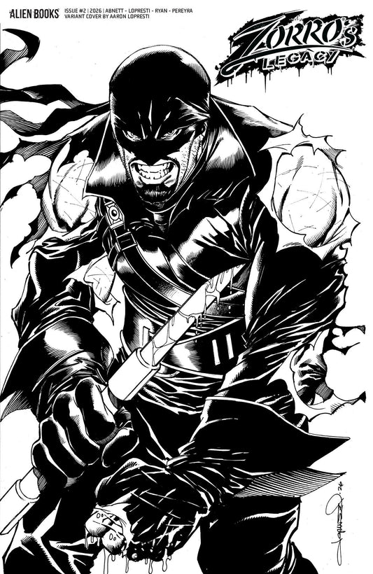 Zorro's Legacy #2 Variant D (Lopresti Black & White) (NM)