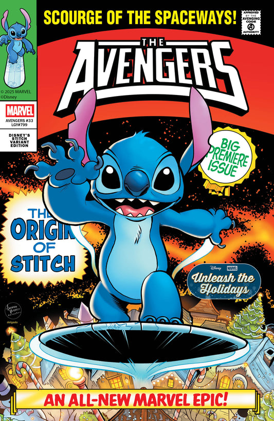 Avengers #33 Luciano Vecchio Disney Stitch Unleash The Holidays Variant (NM)