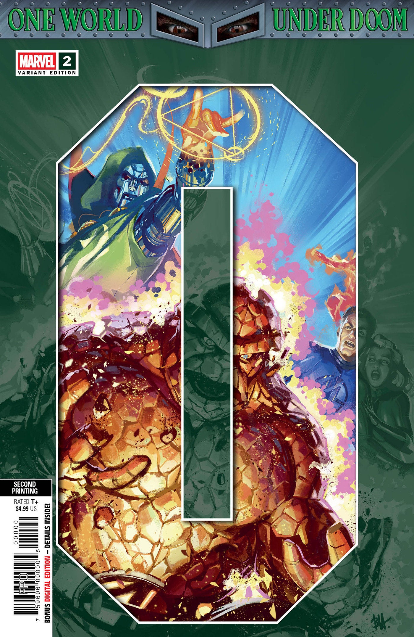 One World Under Doom #2 Ben Harvey 2nd Print Variant (NM)