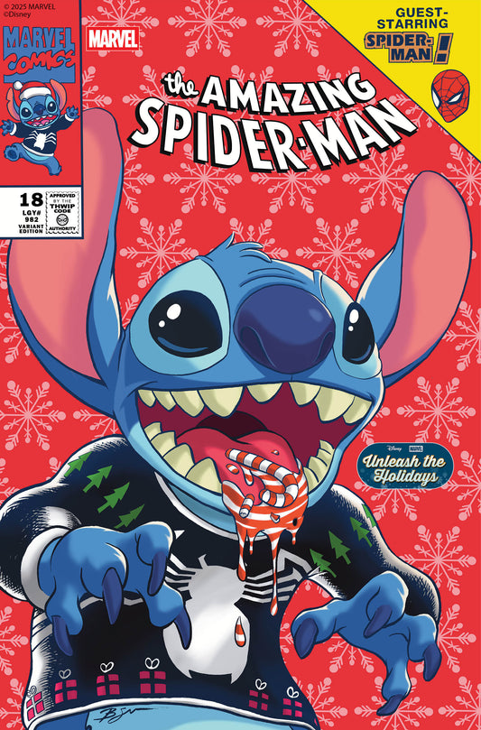 Amazing Spider-Man #18 Ben Su Disney Stitch Unleash The Holidays Variant (NM)