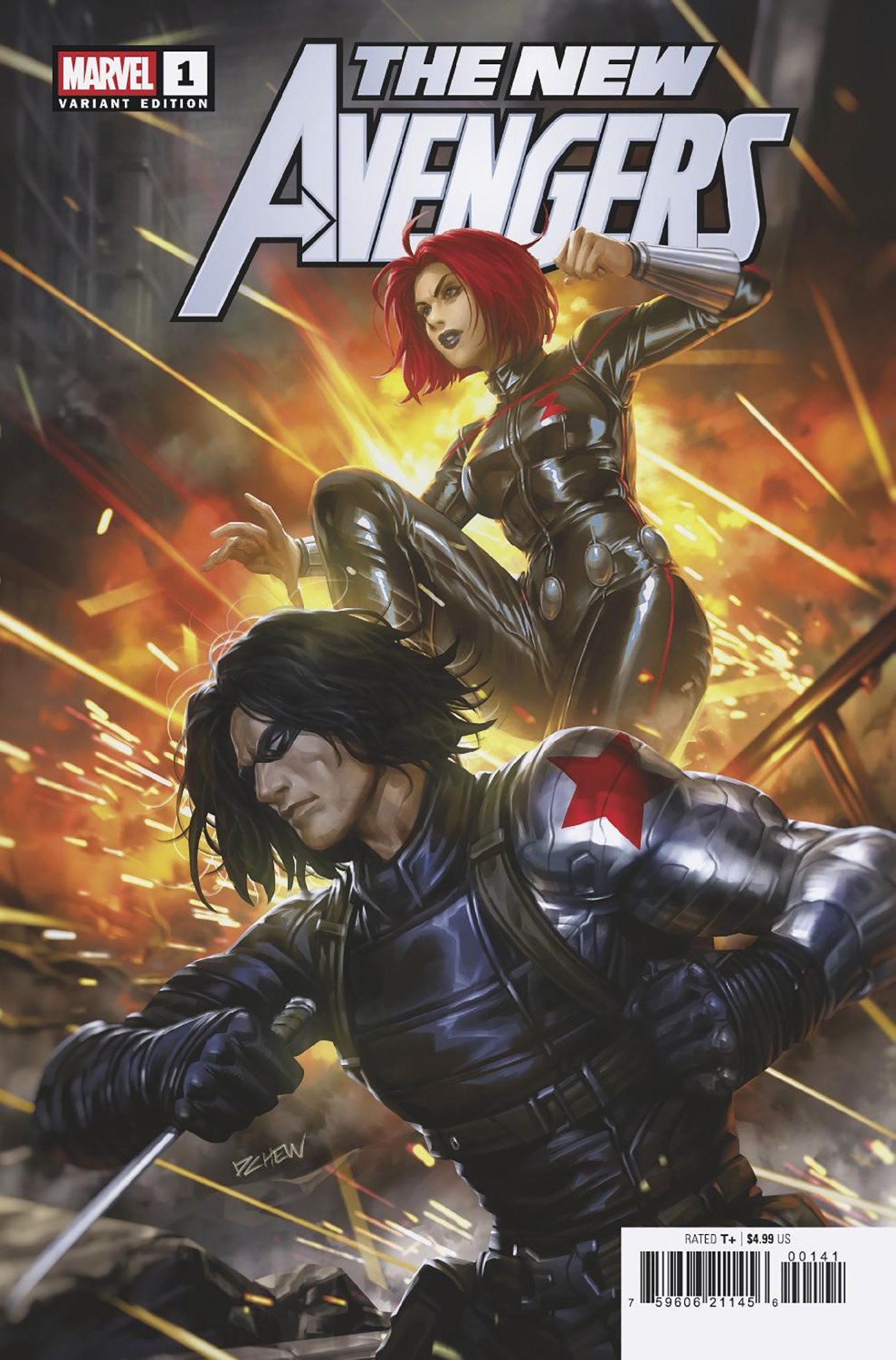 New Avengers #1 Derrick Chew Black Widow And Winter Soldier Variant A (NM)