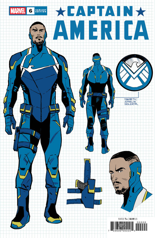 Captain America #6 1:10 Valerio Schiti Design Variant (NM)