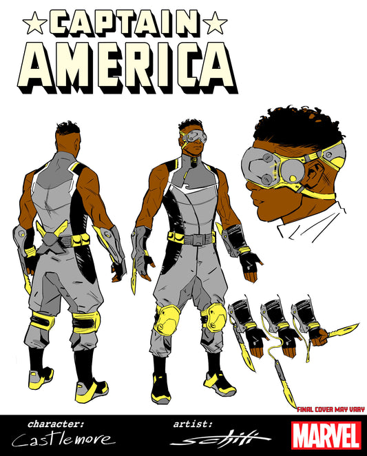 Captain America #7 1:10 Valerio Schiti Design Variant (NM)
