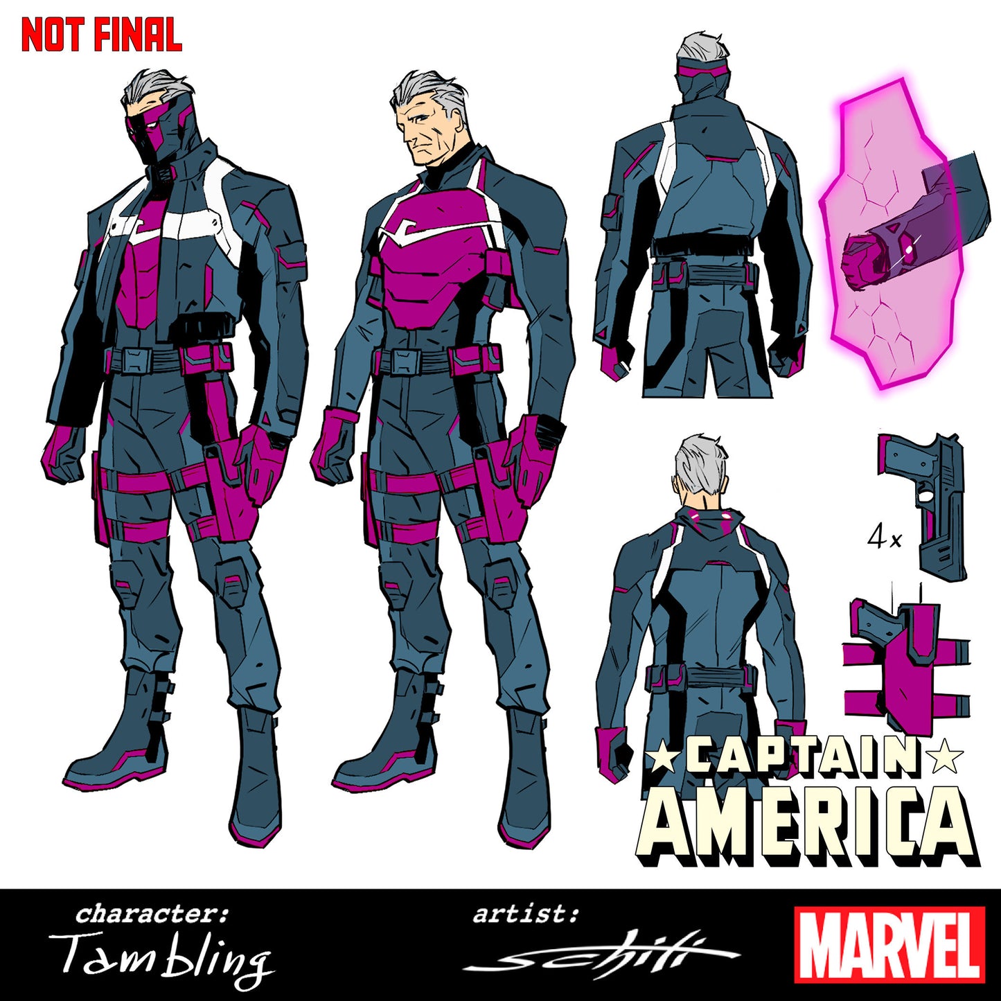 Captain America #8 1:10 Valerio Schiti Design Variant (NM)